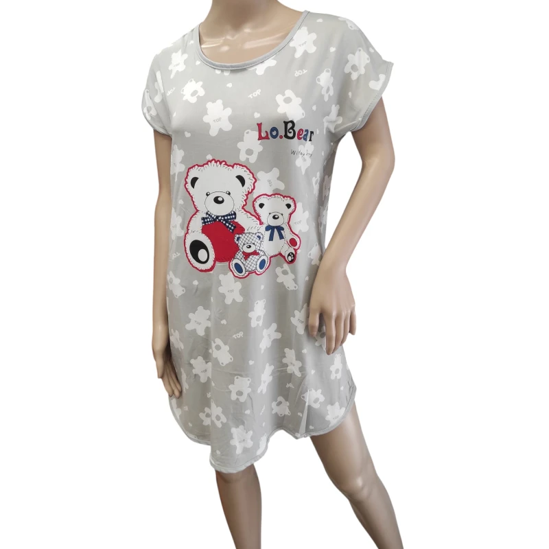 Camisón Oso Gris
