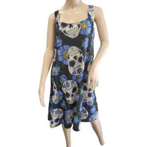 Vestido Calaveras Azul